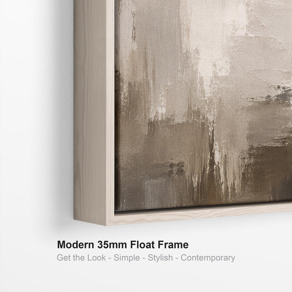 Extra Large Pair Framed Canvas Art | Neutral Abstract Set 2