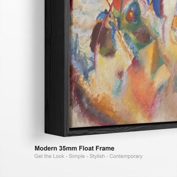 Panoramic Wide Framed Wall Art Print Canvas Colourful Wassily Kandinsky