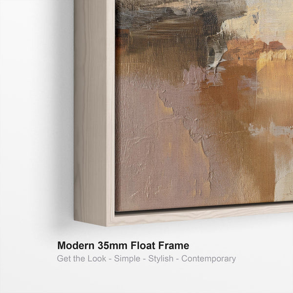 Blush Pink Neutral Framed Artwork on Canvas Harmony Wish