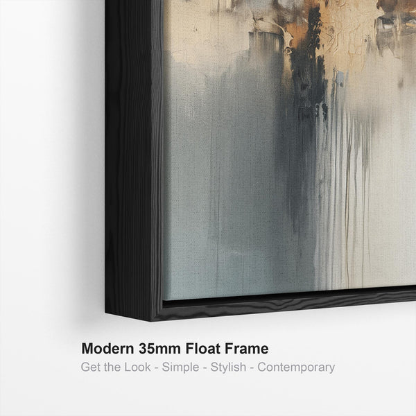 Extra Large Set of 3 Abstract Teal Reflections Tri on Canvas