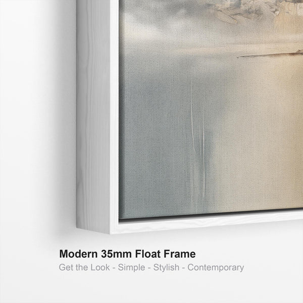 Square Teal Gold Aura Framed Canvas Wall Art Picture -