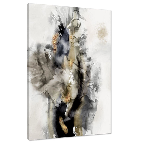 Abstract Black and White Gold Design Canvas Art Prints