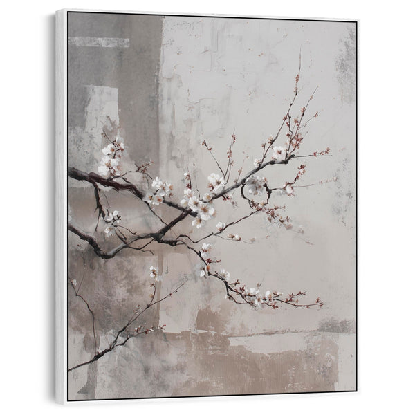 Neutral Wabi Sabi Framed Artwork - Floral - Whispers of Spring II