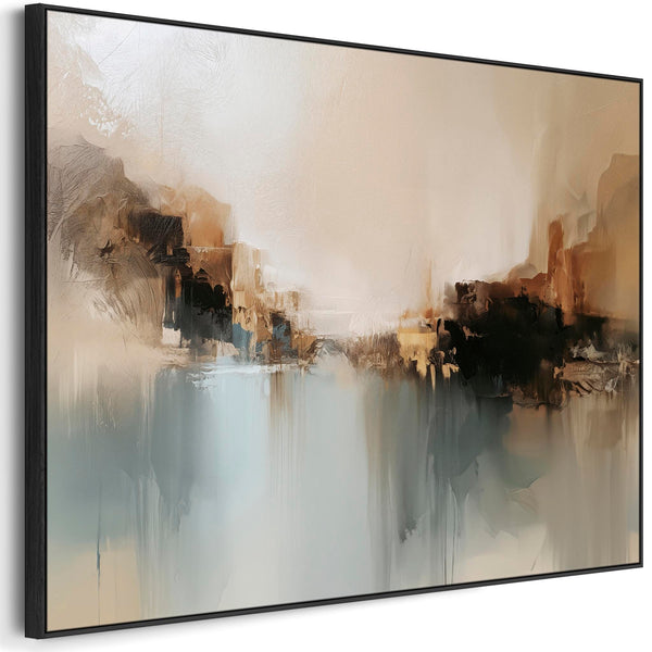 Living Room Artwork on Canvas For Lounge - Teal Blue Orange