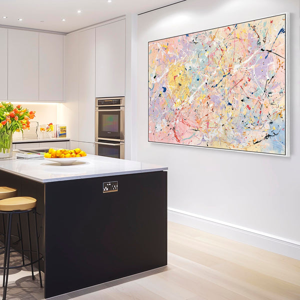 Vibrant Kitchen Make Over - Abstract Colourful Framed Wall Art