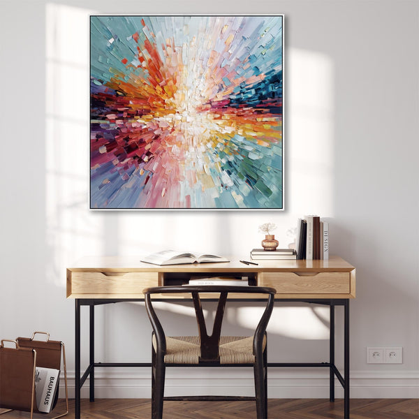 Unique Multi-Coloured Canvas Wall Art Framed Colourful Radiance