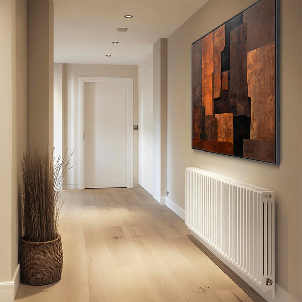 Earth Brown Orange Abstract Wall Art - Rust Shadows