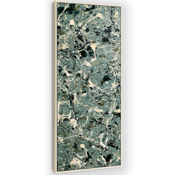 Tall Upright Framed Picture - Abstract Jackson Pollock Style