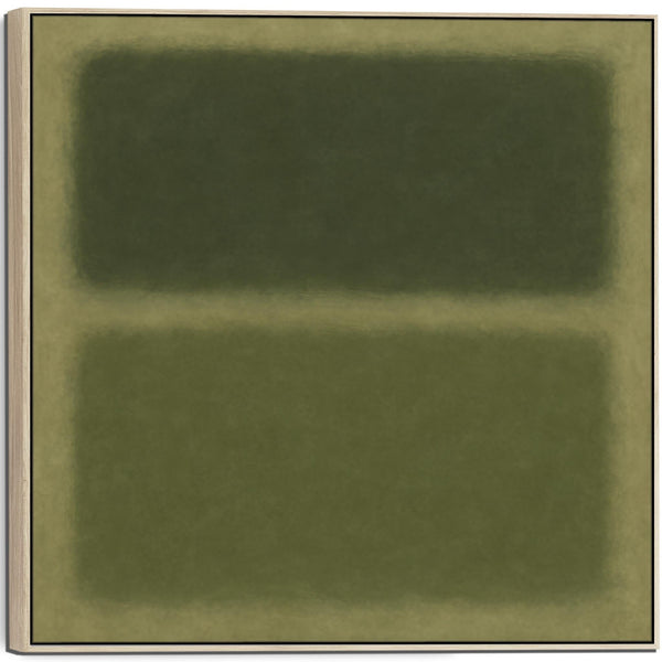 Sage Green Canvas Artwork Framed Rothko Style - Abstract Garden