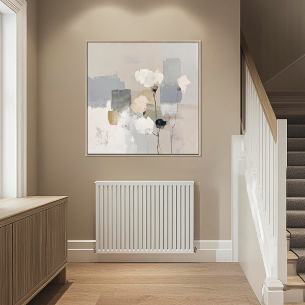 Hallway Framed Wall Art Canvas Abstract Floral Entrance