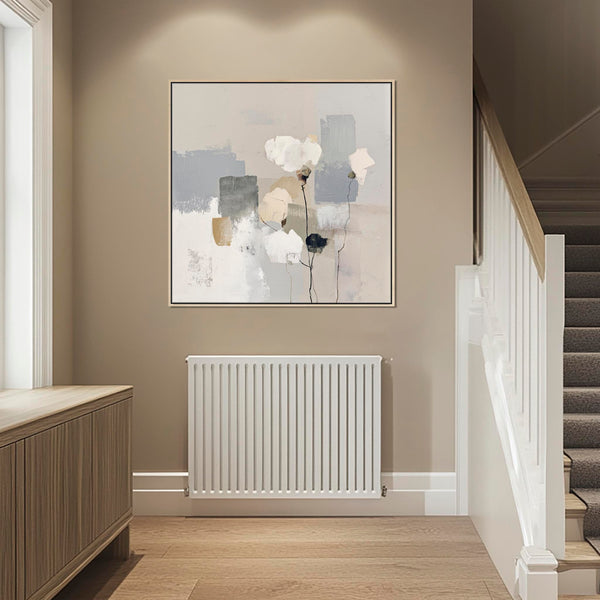 Hallway Framed Wall Art Canvas Abstract Floral Entrance