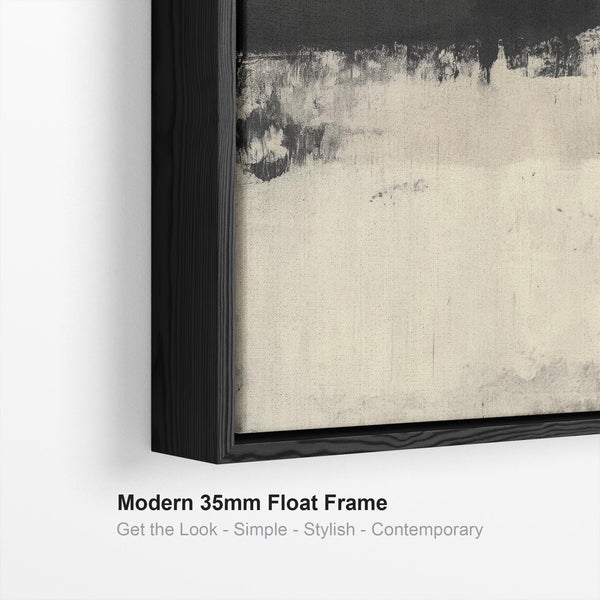 Hallway Entrance Hall Framed Wall Art Print Canvas - Neutral Black