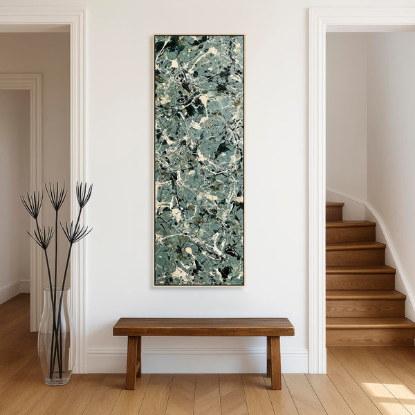Tall Upright Framed Picture - Abstract Jackson Pollock Style