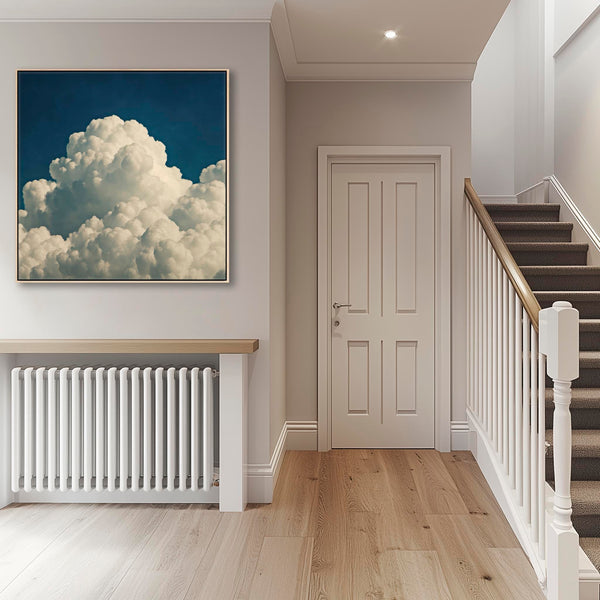 Hallway Framed Wall Art Canvas Clouds - Entrance Way Artwork