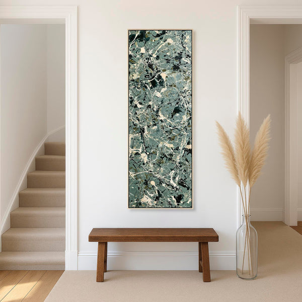 Tall Upright Framed Picture - Abstract Jackson Pollock Style