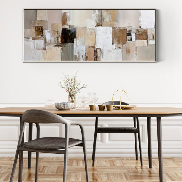 Wide Long Canvas Art Print Framed Warm Earth Panoramic