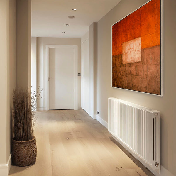Rust Orange Canvas Artwork Framed - Autumn Patina