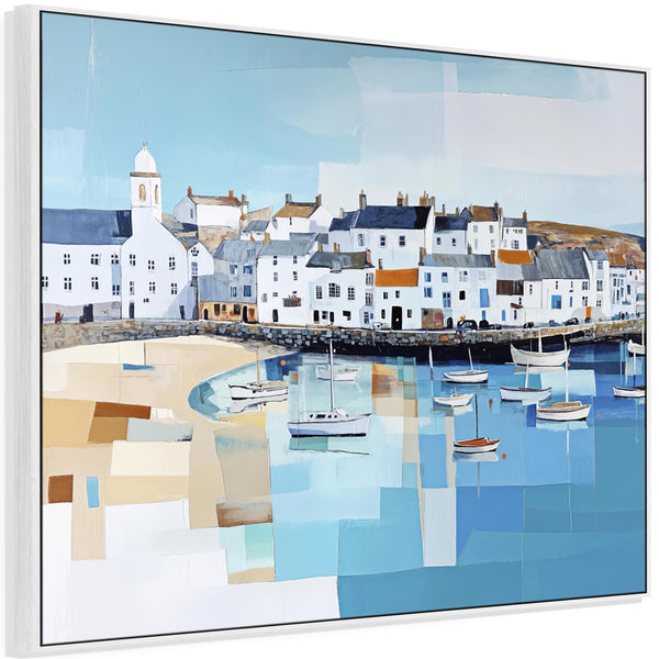 Extra Large Framed Coastal Art Print - Cornish Seaside 2