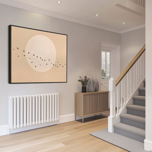 Neutral Black Japandi - Canvas Wall Art - Frame Included