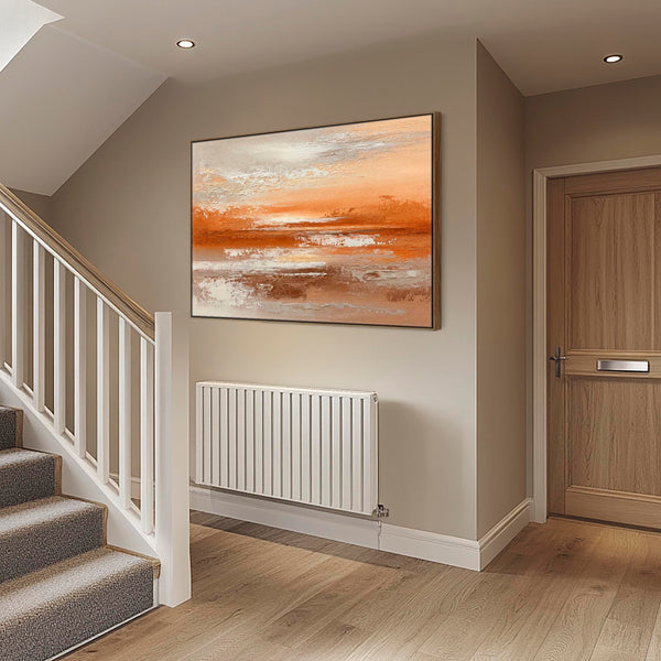 Rust Abstract Framed Artwork - Sienna Horizon