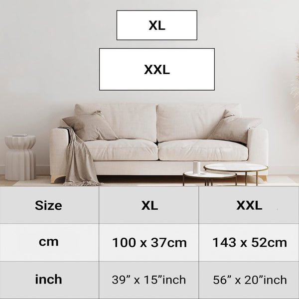 Wide Framed Artwork Canvas over Bed Neutral Abstract Panoramic