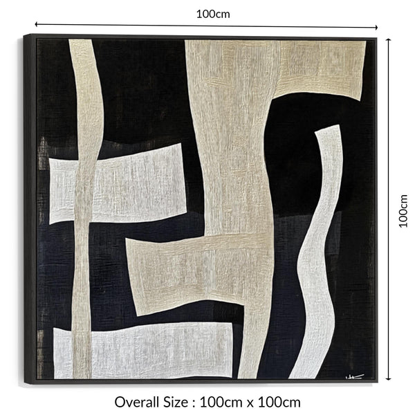 Wabi Sabi Abstract Artwork Print Framed Canvas Neutral