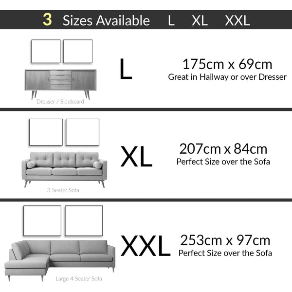 Extra Large Blue Grey Abstract Framed Wall Decor Canvas Prints Deep Ocean