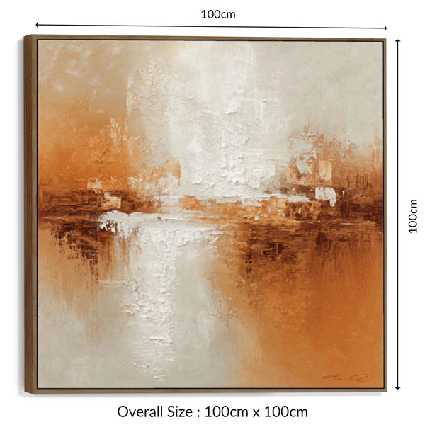 Orange Rust Landscape Framed Artwork - Umber Shores