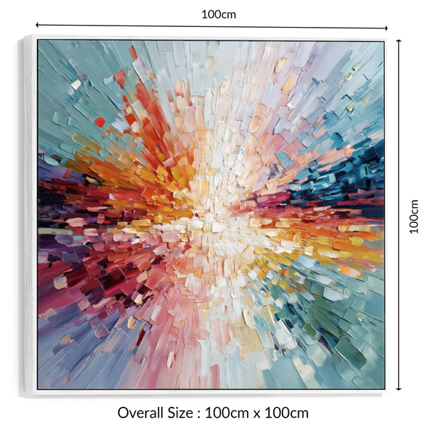 Unique Multi-Coloured Canvas Wall Art Framed Colourful Radiance