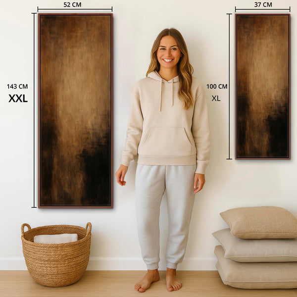 Brown Beige Black Framed Artwork Canvas Mocha Wish