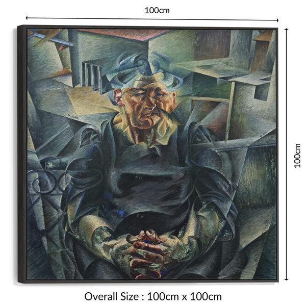 Umberto Boccioni Framed Art on Canvas Volumi Orizzontali.