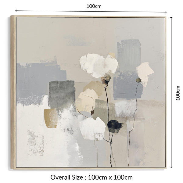 Hallway Framed Wall Art Canvas Abstract Floral Entrance