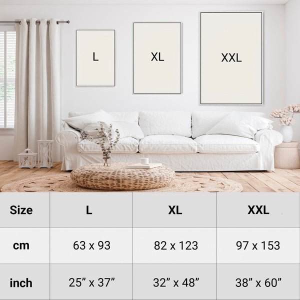 Beige Cream Grey Framed Artwork Canvas - Layers