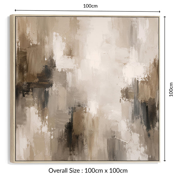 Living Room Framed Abstract Wall Art Canvas - Clay Fresco