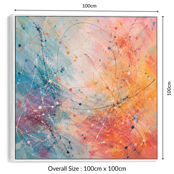 Large Bright Colourful Framed Kitchen Wall Art Canvas - Frenzy