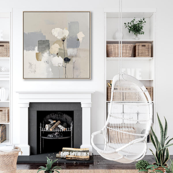 Hallway Framed Wall Art Canvas Abstract Floral Entrance