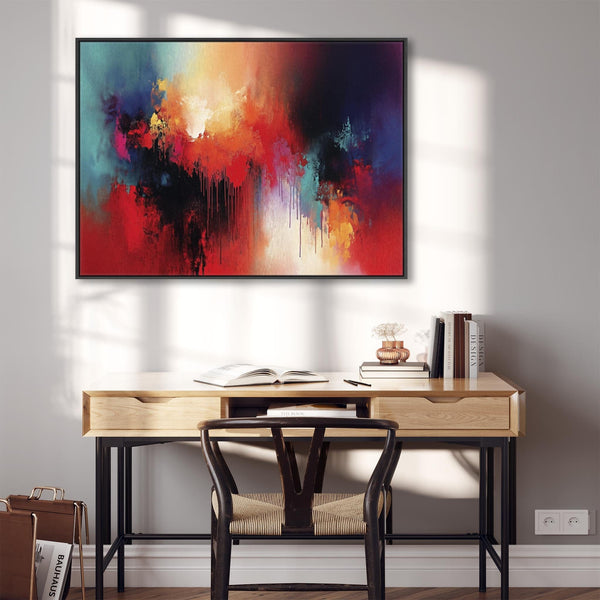 Extra Large Multi-Coloured Unique Framed Wall Art Colourful Illusion