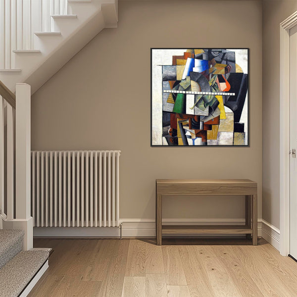 Kazimir Malevich Multi-Coloured Framed Abstract Artwork Canvas Mikhail Matyushkin Painting