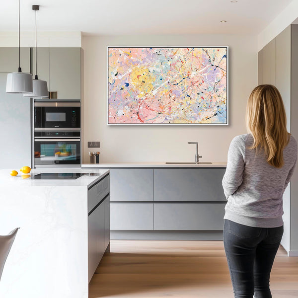 Vibrant Kitchen Make Over - Abstract Colourful Framed Wall Art