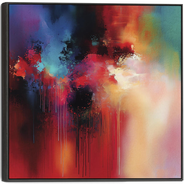 Unique Unusual Abstract Framed Wall Art Multi-Coloured Radiance
