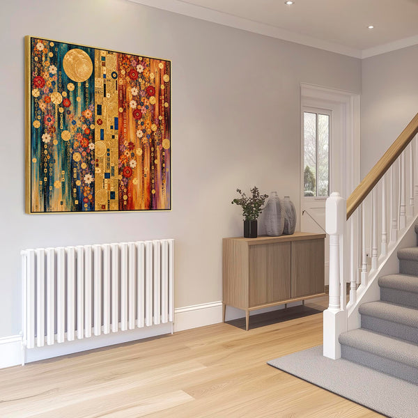 Colourful Vibrant Gustav Klimt inspired Framed Canvas Wall Art