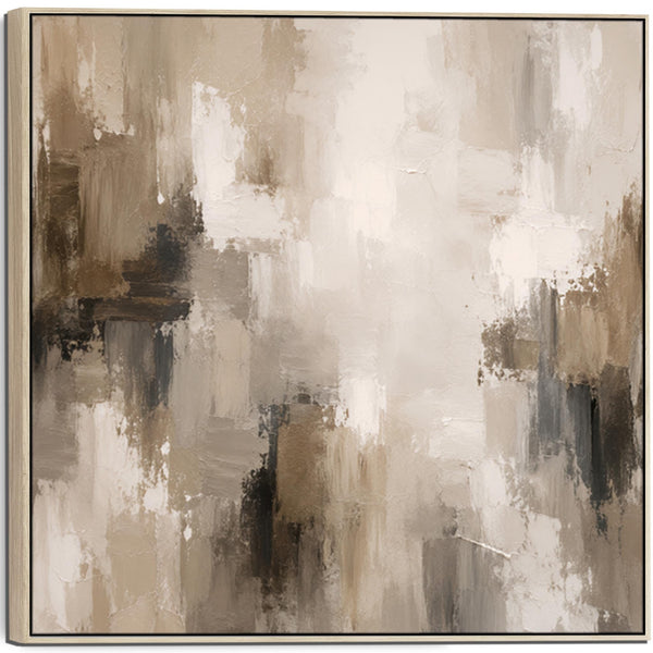 Living Room Framed Abstract Wall Art Canvas - Clay Fresco