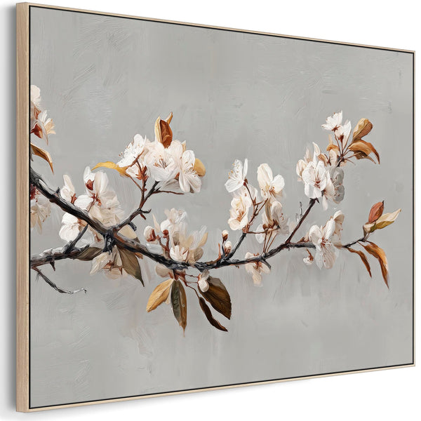 Warm Cream Grey Framed Living Room Wall Art for lounge Harvest