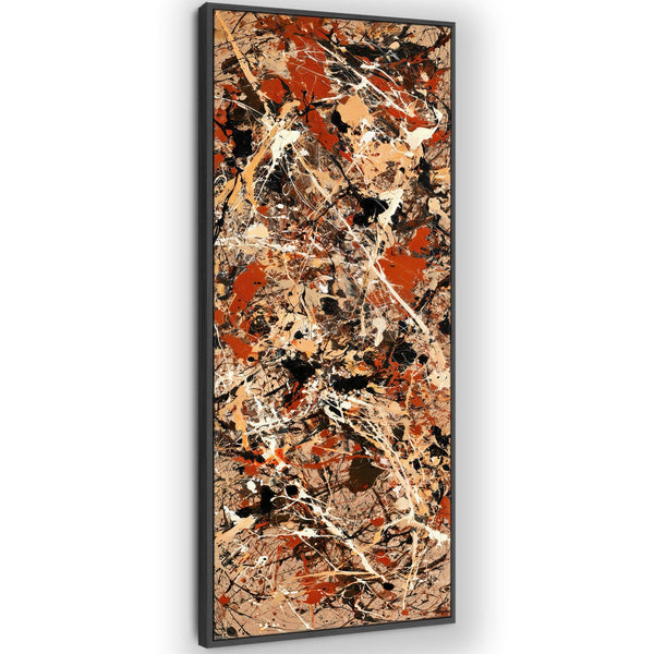 Hallway Framed Canvas Picture - Beige Rust Entrance Way Art