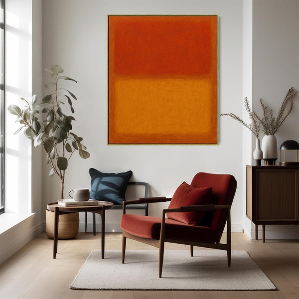 Orange Abstract Framed Canvas Rothko Style - Rust Illusions