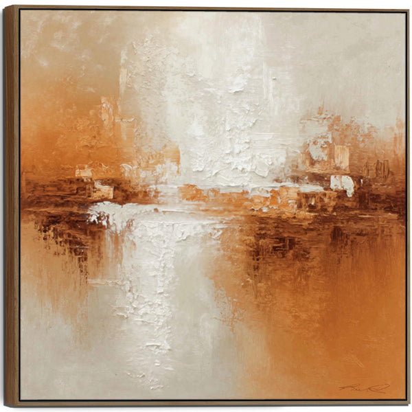 Orange Rust Landscape Framed Artwork - Umber Shores