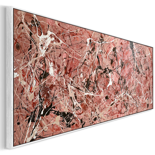 Wide Bedroom Wall Art Canvas Framed Blush Artwork for over Bed
