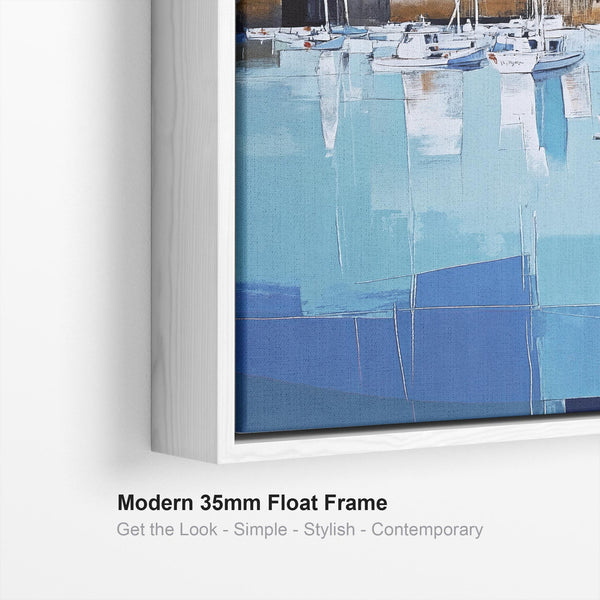 Cornish Harbour Framed Art on Canvas - Retreat 1