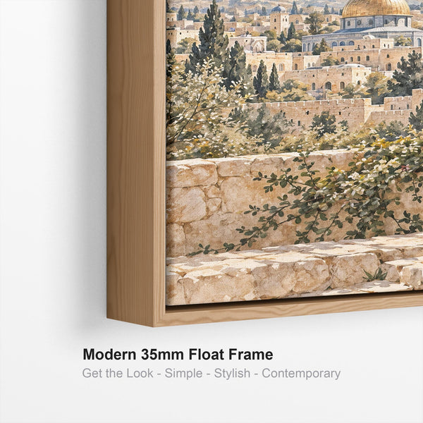 Palestine Jerusalem Framed Canvas Art Islamic Qibli Aqsa Mosque