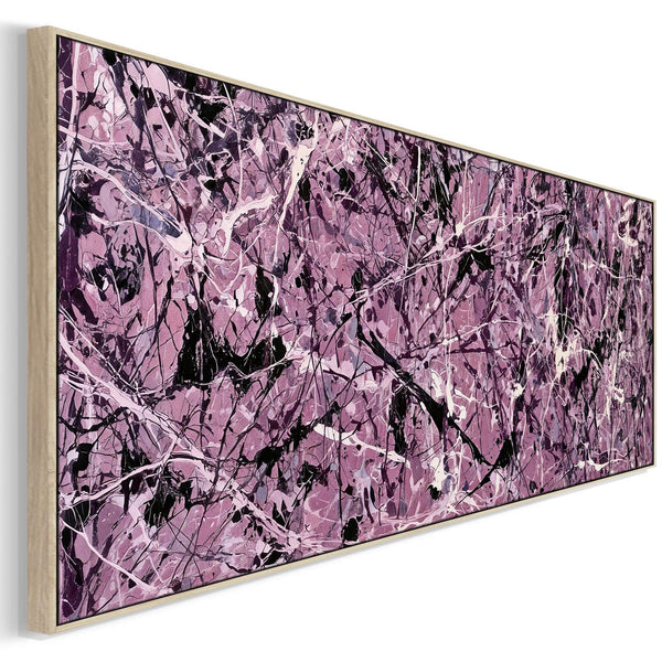 Wide Bedroom Wall Art Canvas Framed Mauve over Bed XL Artwork